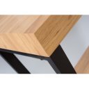 OAK design íróasztal - tölgy/fekete