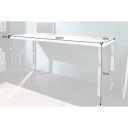 LUMEN modern íróasztal 160 cm – magasfényű fehér / króm