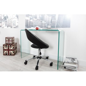 GHOST modern üveg íróasztal/konzolasztal - 100cm INVICTA