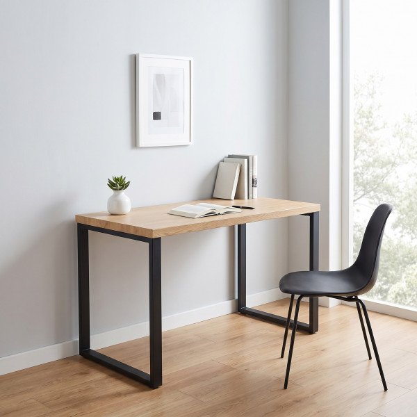 SLATE modern íróasztal 120 cm – tölgy / fekete
