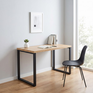 SLATE modern íróasztal 120 cm – tölgy / fekete INVICTA