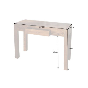 CUBIC rózsafa konzolasztal/íróasztal - 100cm