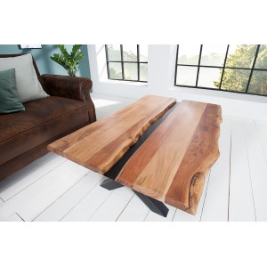 RIVER tömör akác dohányzóasztal - 120cm INVICTA