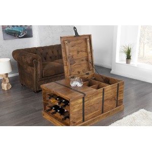 BODEGA tömör rózsafa dohányzóasztal - 100cm