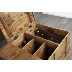 BODEGA tömör rózsafa dohányzóasztal - 100cm