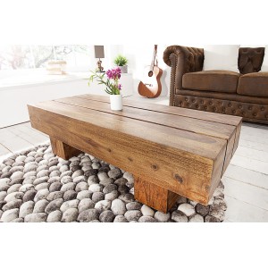 BOLT tömör rózsafa dohányzóasztal - 100cm INVICTA