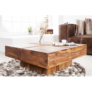 BOLT tömör rózsafa dohányzóasztal - 70cm INVICTA