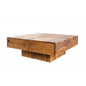 ROCK rózsafa dohányzóasztal 70 cm – natúr INVICTA