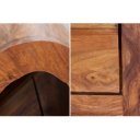 CURVED tömör rózsafa dohányzóasztal - 100cm