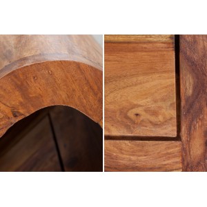 CURVED tömör rózsafa dohányzóasztal - 100cm