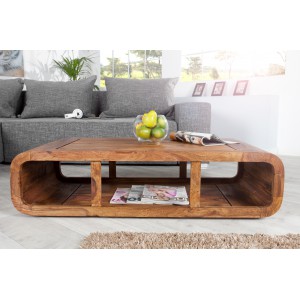 CURVED tömör rózsafa dohányzóasztal - 100cm INVICTA