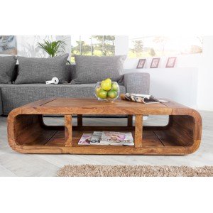 CURVED tömör rózsafa dohányzóasztal - 100cm INVICTA