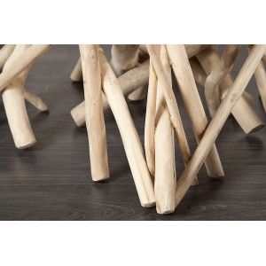 DRIFTWOOD design teakfa dohányzóasztal - natúr