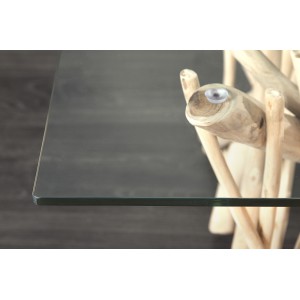 DRIFTWOOD design teakfa dohányzóasztal - natúr
