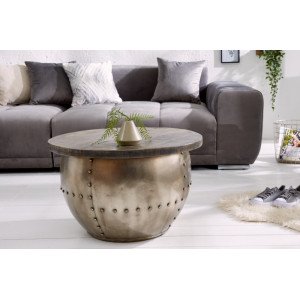 DRUMP design dohányzóasztal - szürke INVICTA