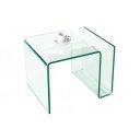 CLEAR üveg dohányzóasztal  -50 cm
