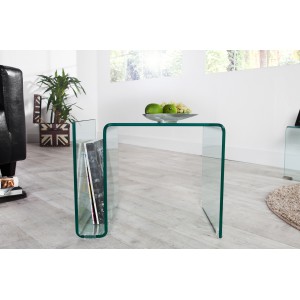 GHOST üveg dohányzóasztal - 50cm INVICTA