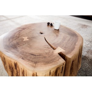 GOA tömör akác dohányzóasztal - 60cm INVICTA