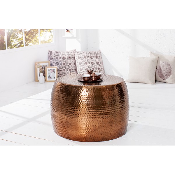 OPTIK design fém dohányzóasztal - réz - 60cm