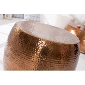 OPTIK design fém dohányzóasztal - réz - 60cm INVICTA