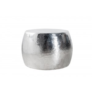 OPTIK modern fém dohányzóasztal - ezüst - 60cm