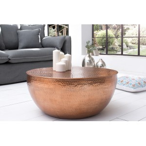 OPTIK-II modern fém dohányzóasztal - réz - 60cm INVICTA