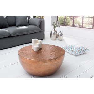 OPTIK-II modern fém dohányzóasztal - réz - 60cm