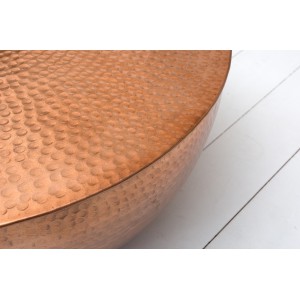 OPTIK-II modern fém dohányzóasztal - réz - 60cm