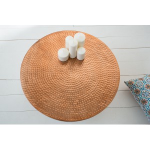OPTIK-II modern fém dohányzóasztal - réz - 60cm