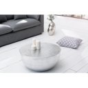 OPTIK-II modern fém dohányzóasztal - ezüst - 60cm