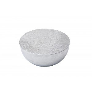 BEAT fém dohányzóasztal 60 cm – ezüst INVICTA