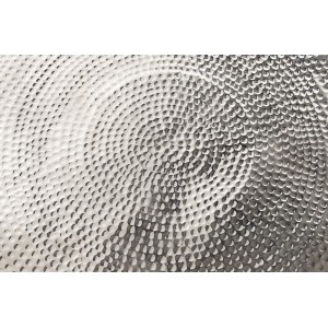 OPTIK modern fém dohányzóasztal - ezüst - 80cm