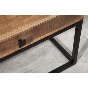 IRON CRAFT mangófa dohányzóasztal - 110cm
