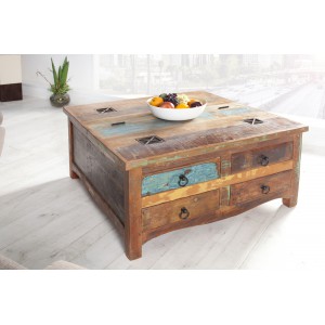 JAKARTA újrahasznosított fa dohányzóasztal - 70cm INVICTA