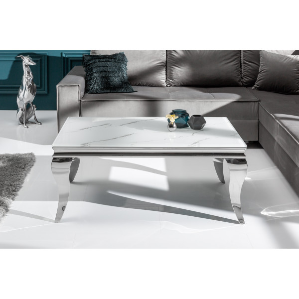MODERN BAROCK design dohányzóasztal - márvány - 100cm