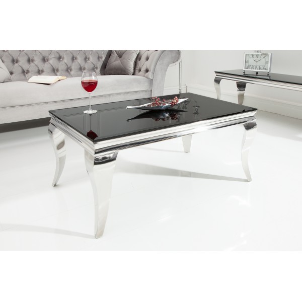 MODERN BAROCK dohányzóasztal - fekete - 100cm