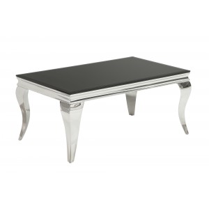 MODERN BAROCK dohányzóasztal - fekete - 100cm