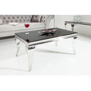 MODERN BAROCK dohányzóasztal - fekete - 100cm INVICTA