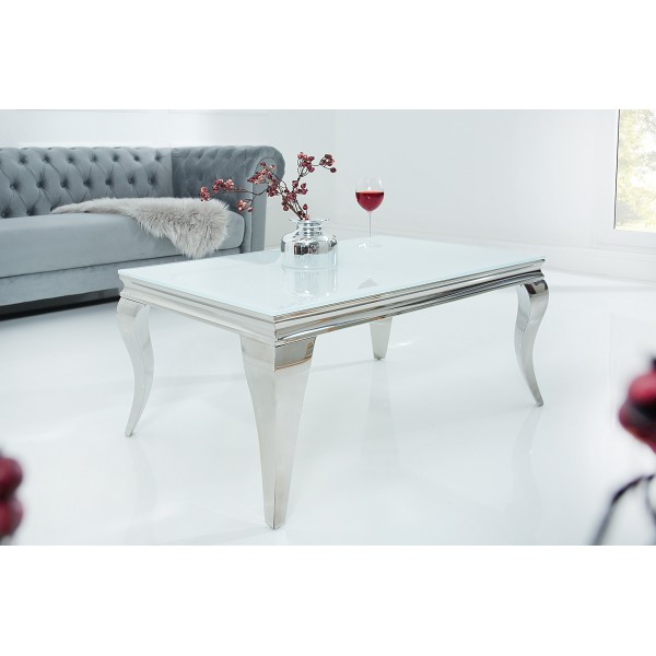 MODERN BAROCK modern dohányzóasztal - ezüst - 100cm