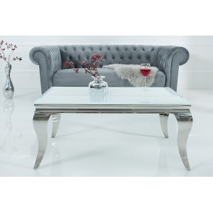 MODERN BAROCK modern dohányzóasztal - ezüst - 100cm