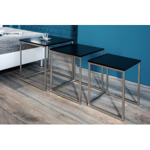 NEW FUSION modern lerakóasztal szett - fekete