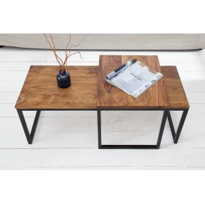 NOBILE tömör rózsafa dohányzóasztal szett