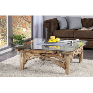 RIVERSIDE design fa dohányzóasztal - 100cm INVICTA