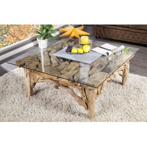 RIVERSIDE design fa dohányzóasztal - 100cm INVICTA