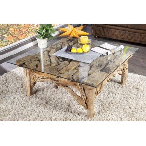 RIVERSIDE design fa dohányzóasztal - 100cm INVICTA