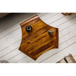 SPIN tömör rózsafa dohányzóasztal - 90cm