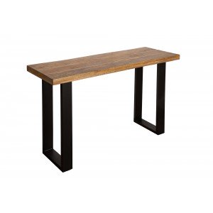 FORGE mangófa konzolasztal 115 cm – natúr / fekete INVICTA