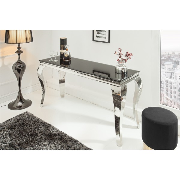 MODERN BAROCK design konzolasztal - fekete - 140cm