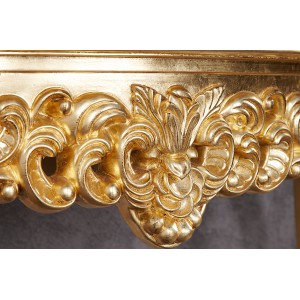 VENICE barokk konzolasztal - arany - 110cm