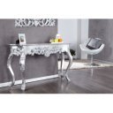 VENICE design barokk konzolasztal 110 cm - ezüst